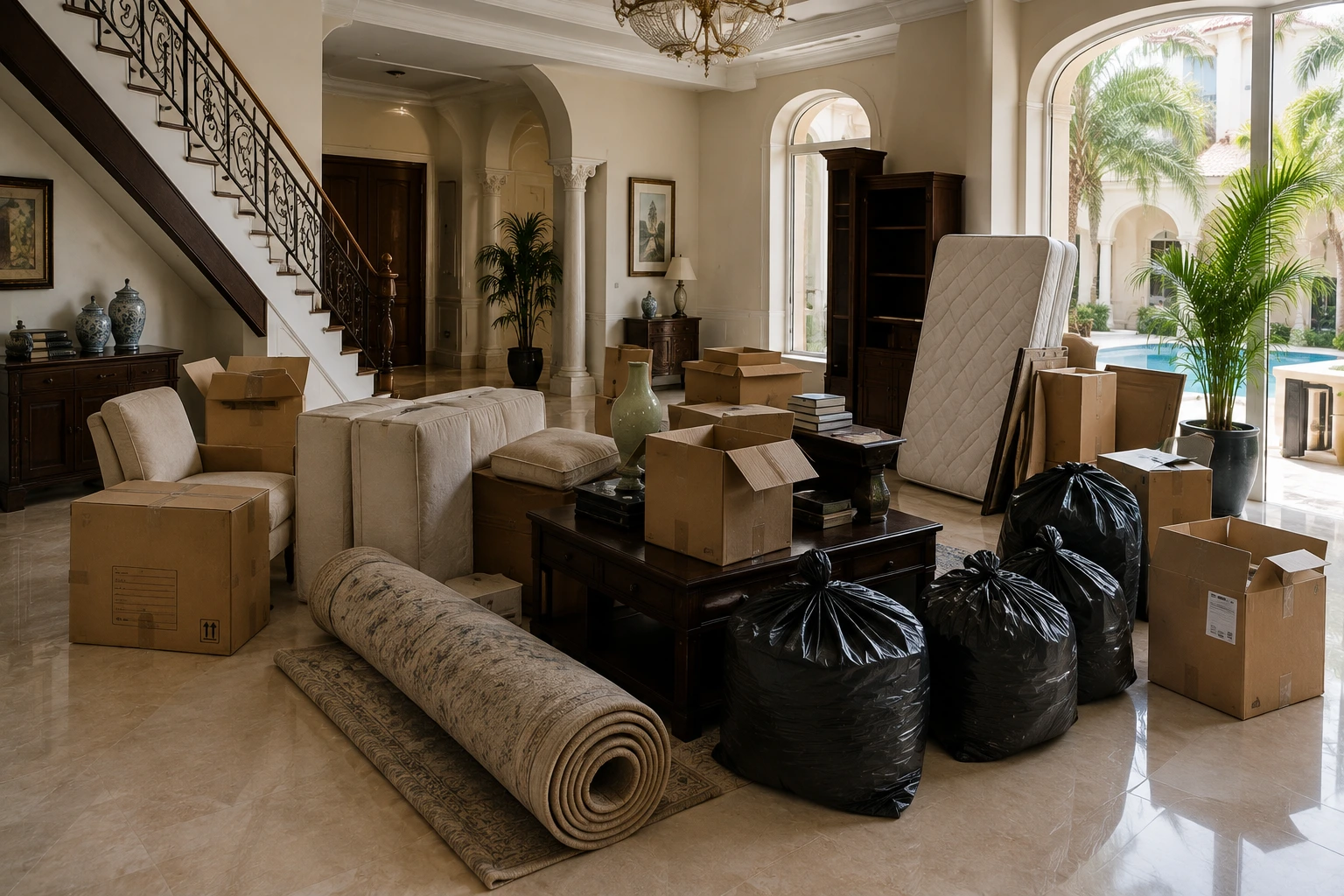 Dubai villa exterior prepared for a full property clearance
